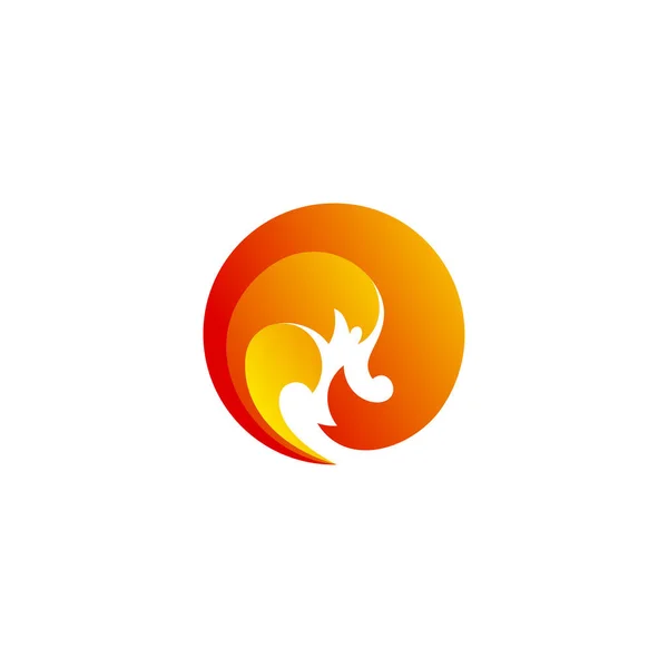 Orangefarbenes Feuer-Logo — Stockvektor
