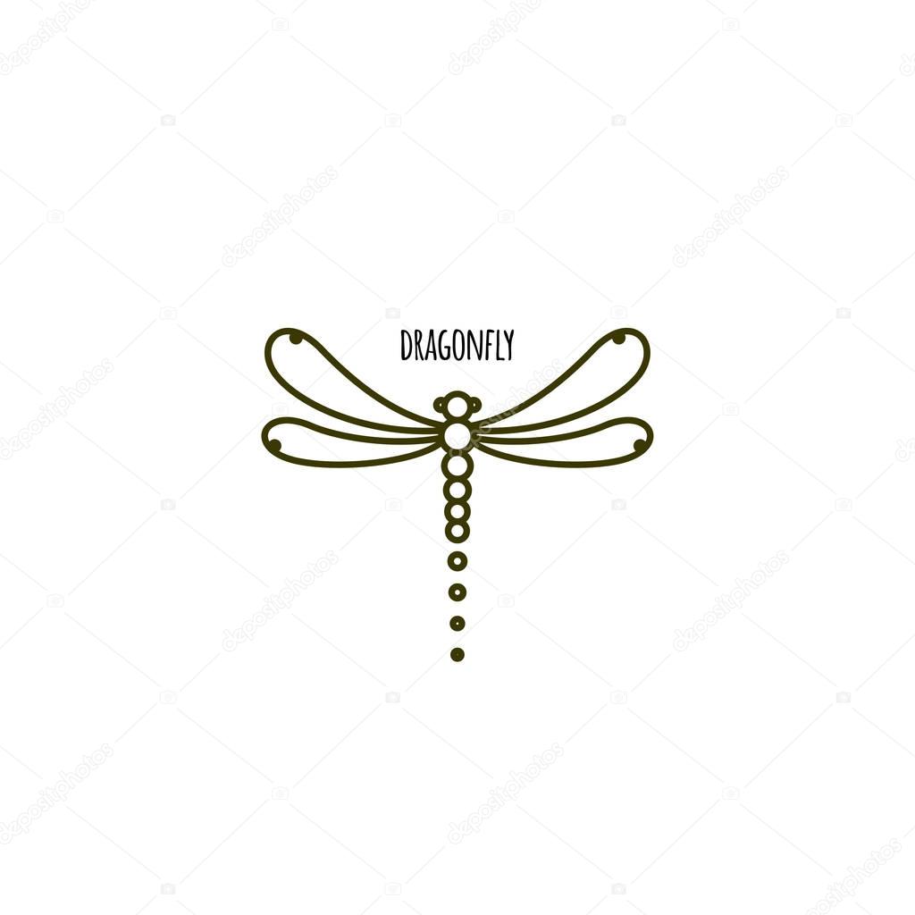 Dragonfly animal logo