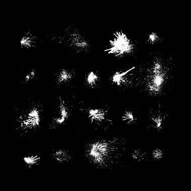 siyah beyaz fırça darbeleri