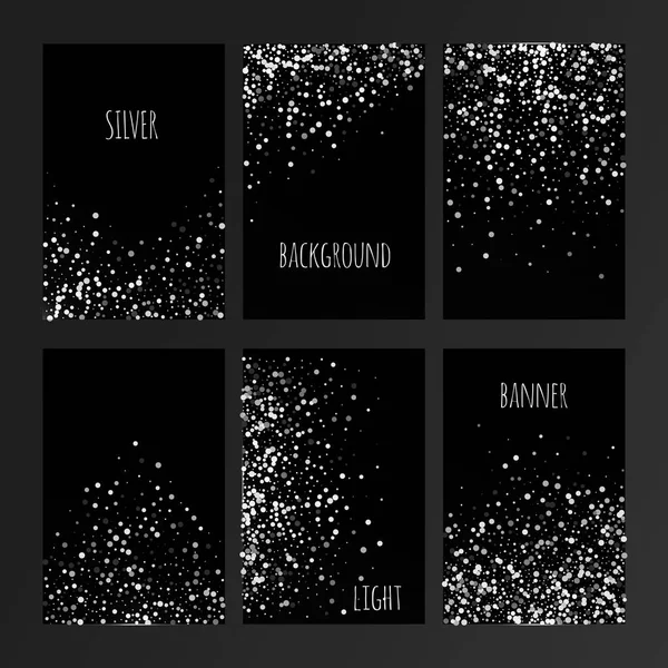 Banners set with glossy stars — Stock Vector