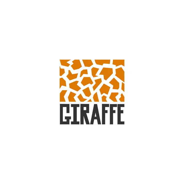 Logo jirafa plana — Vector de stock