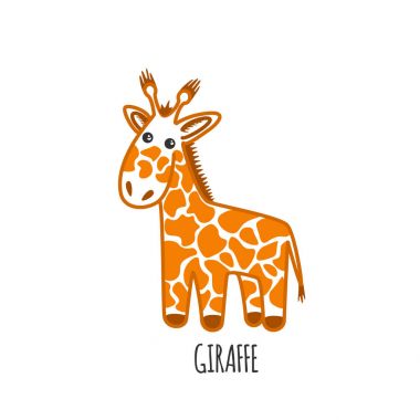 bir zürafa Afrika çizimi