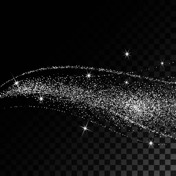 Ondes argentées étoiles — Image vectorielle
