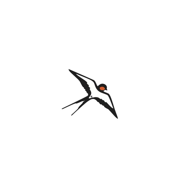 Golondrina plantilla logo — Vector de stock