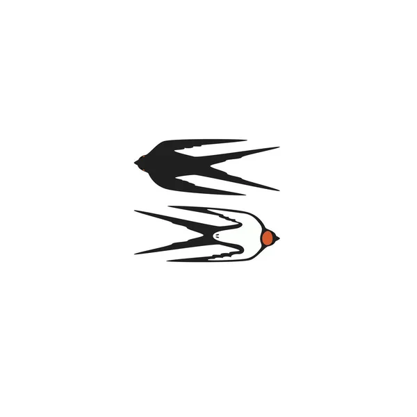 Swallows șablon logo — Vector de stoc