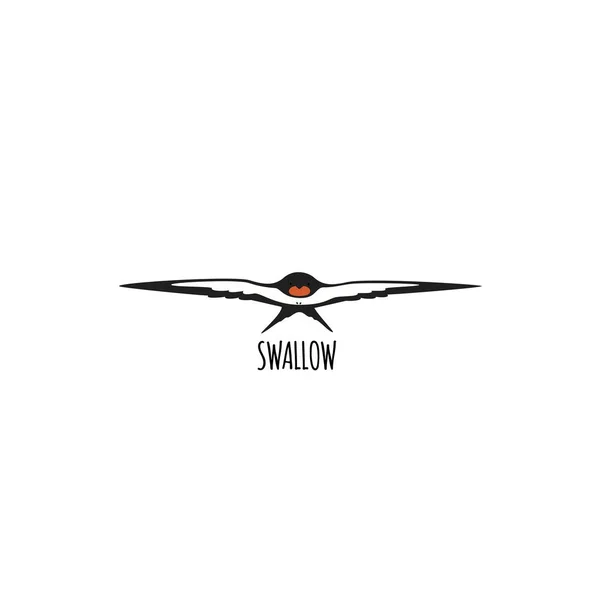 Golondrina plantilla logo — Vector de stock