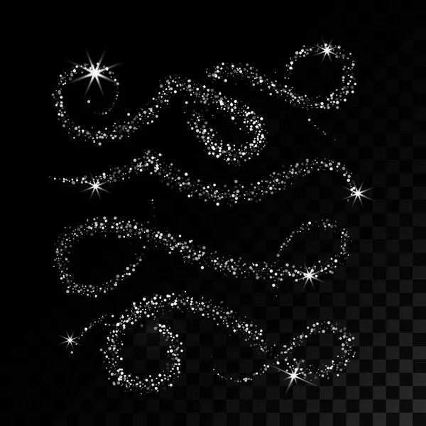 Colección Gold Glitter Waves — Vector de stock