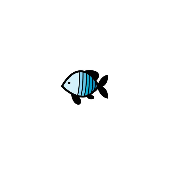 Logotipo Peixe Ilustração Vetorial — Vetor de Stock