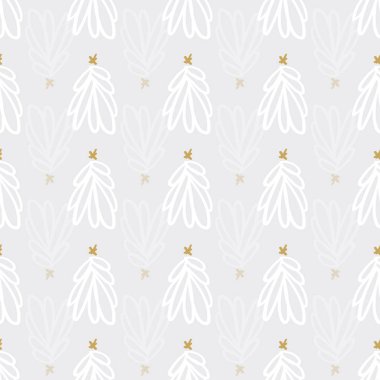 Vector Seamless Christmas Pine Trees festive repeat pattern