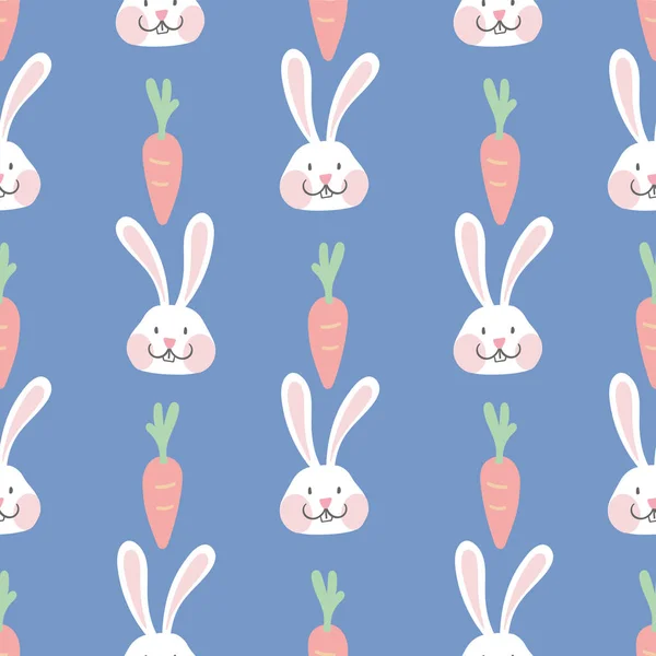 Vector Bunny and carrot seamless pattern. — Stock vektor