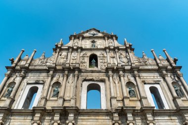 St. Paul's Church.One Macau'nın en bilinen yerlerinden kalıntıları. Bir resmi olarak tarihi merkezi Macau, Unesco Dünya Mirası kapsamında listelenen.