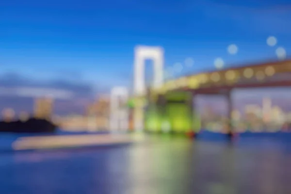 Blur background of Tokyo city skyline in the evening. Abstract background.