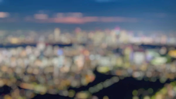 Blur background of Tokyo city skyline in the evening. Abstract background.