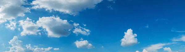 Panorama sky with cloud on a sunny day. Beautiful cirrus cloud. Panoramic image.
