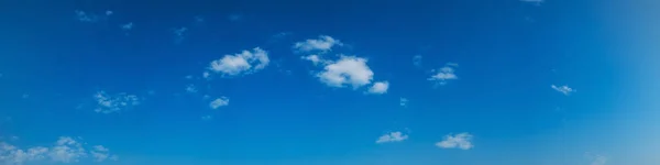 Panorama Sky Cloud Sunny Day Beautiful Cirrus Cloud Panoramic Image — Stock Photo, Image