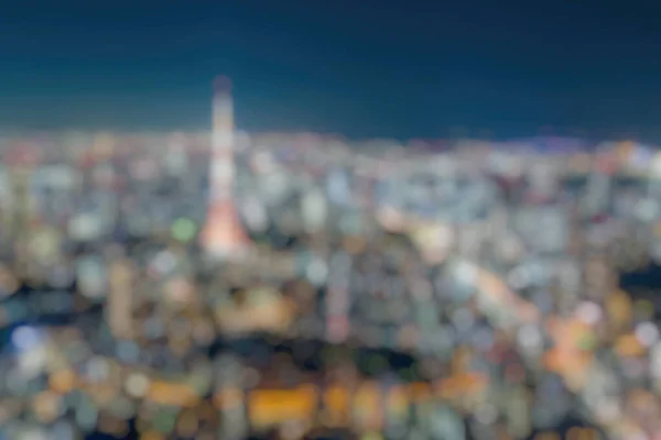 Blur background of Tokyo city skyline in the evening. Abstract background.