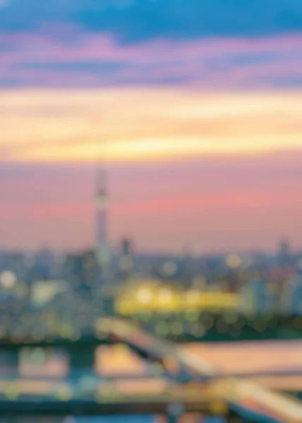 夕方の東京シティスカイラインのぼかしの背景 要旨の背景 — ストック写真