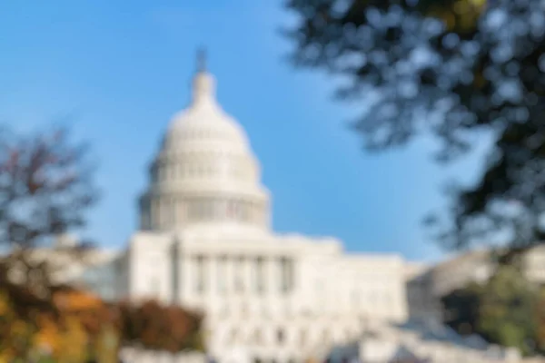 Out Focus United Statues Capitol Building Μια Ηλιόλουστη Μέρα Ουάσιγκτον — Φωτογραφία Αρχείου