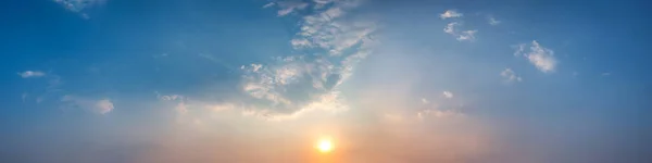 Panorama Cor Vibrante Dramática Com Bela Nuvem Nascer Pôr Sol — Fotografia de Stock