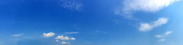 Panorama Ciel Bleu Avec Nuage Par Une Journée Ensoleillée Belle — Photo