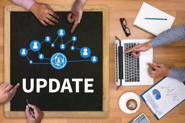 Dokunmadan işadamı elleri ve sıkı çalış