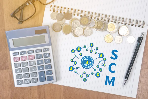 SCM Supply Chain Management conceito — Fotografia de Stock