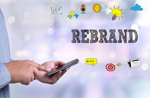 REBRAND Change Identity Branding — Stock Photo, Image