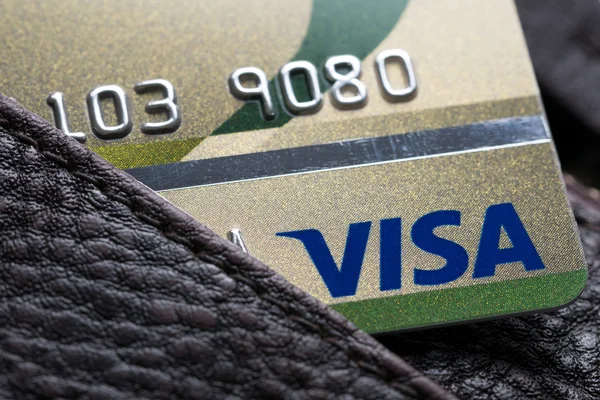 Fermer les cartes de crédit, carte VISA , — Photo