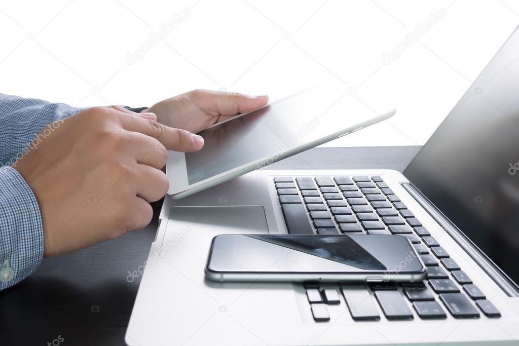 A man holding a tablet 