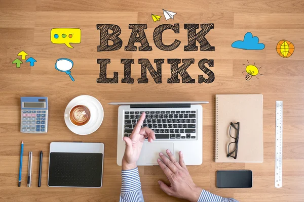 Backlinks Conceito de tecnologia Web — Fotografia de Stock