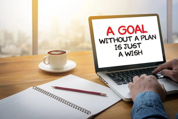 Um objetivo sem um plano é apenas um desejo — Fotografia de Stock