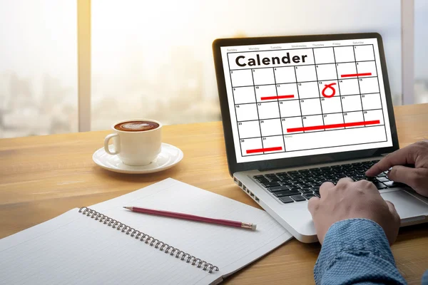 Calendario Planificador Organización Gestión Recordar —  Fotos de Stock