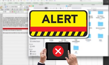 bilgisayar dikkat uyarı bağlantı kesintiye uyarı ve Atte