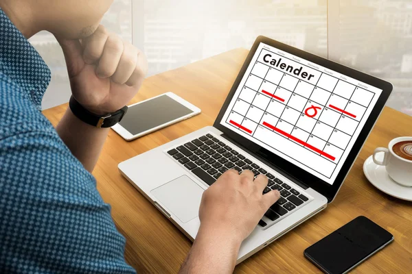 Calendario Planificador Organización Gestión Recordar —  Fotos de Stock