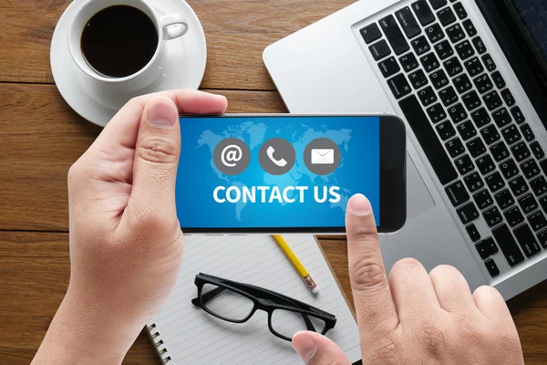 Kontaktieren Sie uns (Kundendienst-Hotline ) — Stockfoto