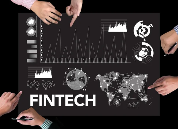 FINTECH Inversión Financiera Internet Tecnología — Foto de Stock