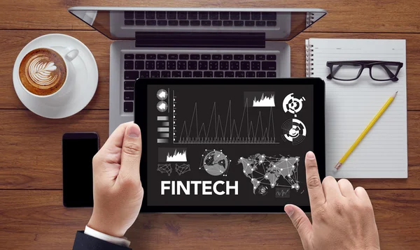 FinTech inwestycji finansowych Internet technologia — Zdjęcie stockowe