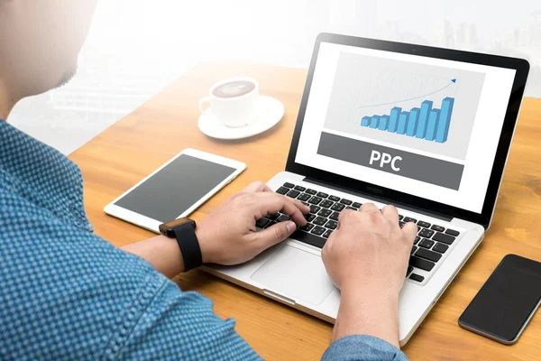 PPC - Concetto Pay Per Click — Foto Stock