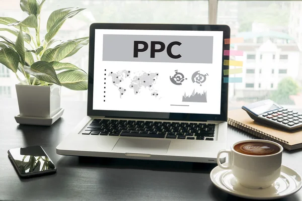 PPC - Concetto Pay Per Click — Foto Stock