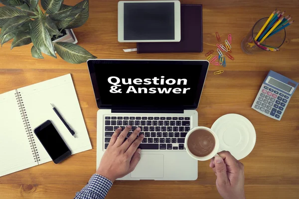 Q & A - Perguntas e respostas — Fotografia de Stock