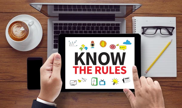 KNOW THE RULES — Stock Photo, Image