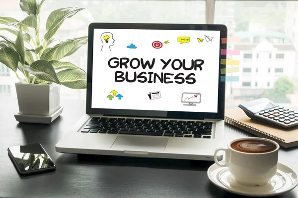 GROW YOUR BUSINESS — Stock Photo, Image