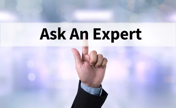 Zapytaj eksperta. — Zdjęcie stockowe