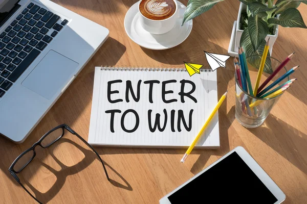 ENTER TO WIN — Stock Photo, Image