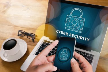 Siber Güvenlik iş, teknoloji, internet ve con ağ