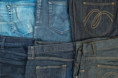 Mavi jeans kahverengi ahşap zemin ve kot denim Col