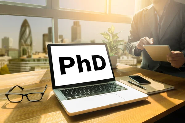 Doctorado Doctor en Filosofía Grado en Educación Graduación — Foto de Stock