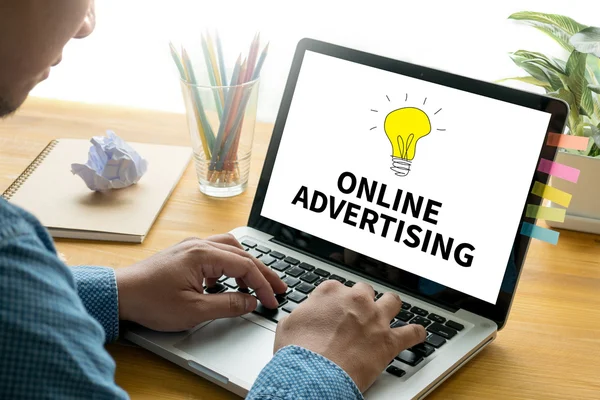 Online-Werbung Online-Werbung — Stockfoto