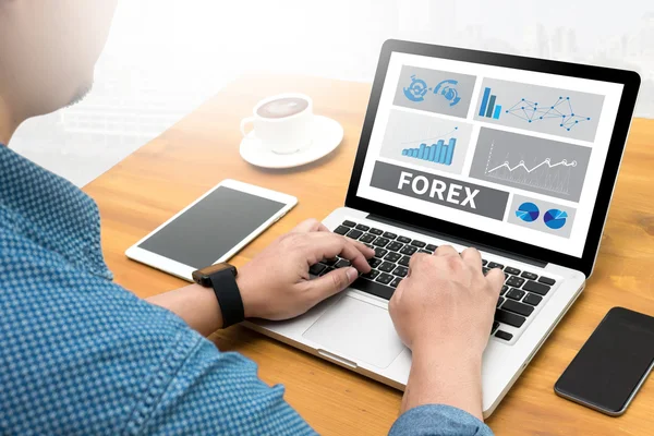 Forex bancários finanças de mercado de ações on-line — Fotografia de Stock