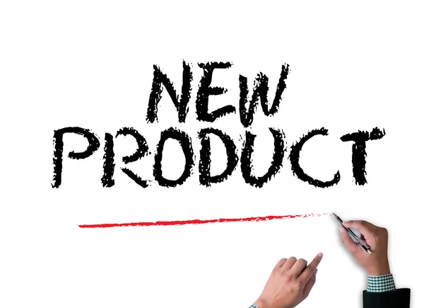 Nieuw Product denk innovatie lancering Marketing — Stockfoto